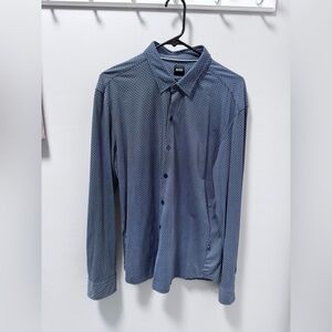 Boss patterned mens button up dress shirt